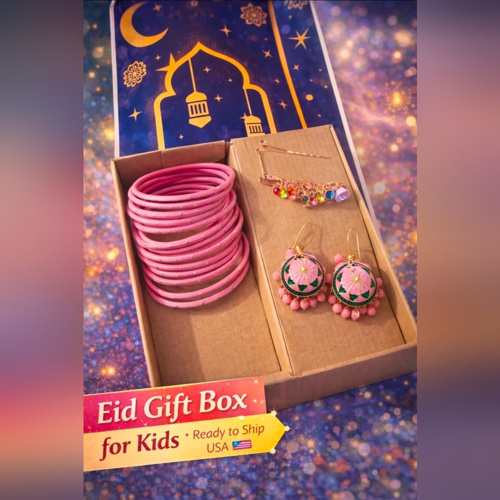 Pink and Gold Kids Jewelry Set